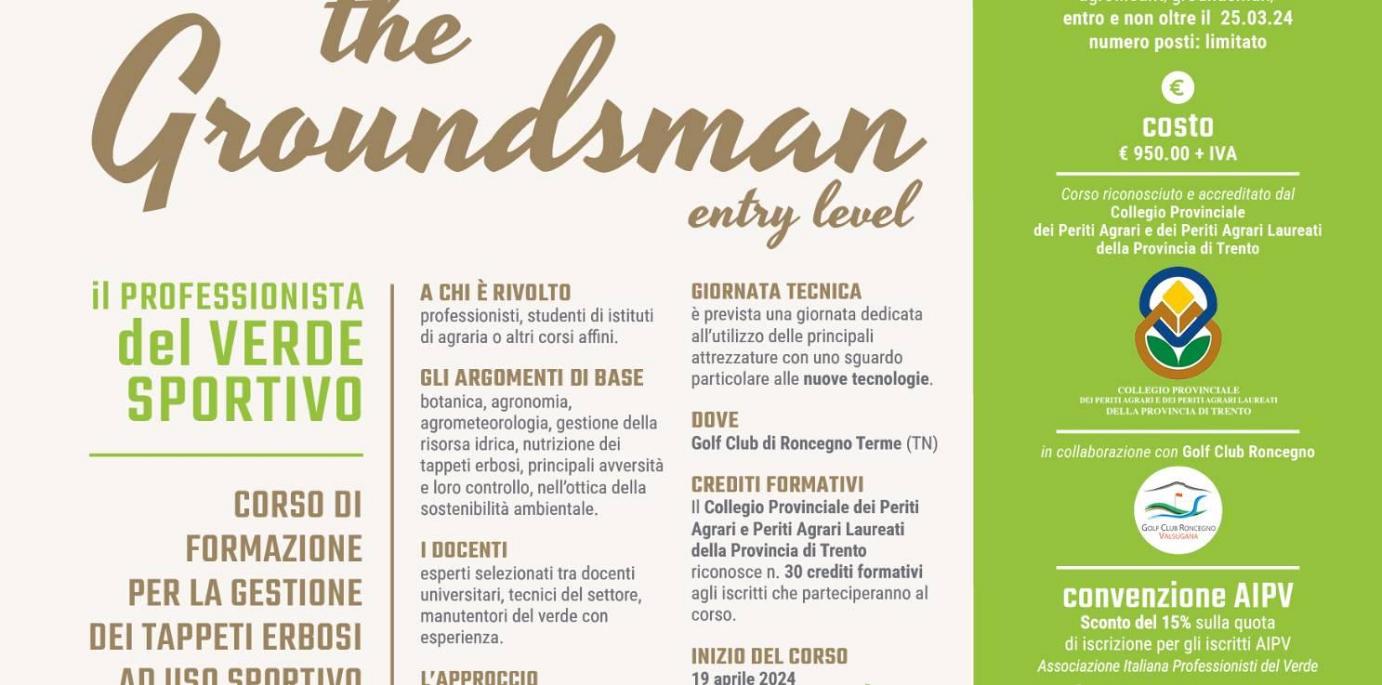 The Groundsman - IL PROFESSIONISTA DEL VERDE SPORTIVO