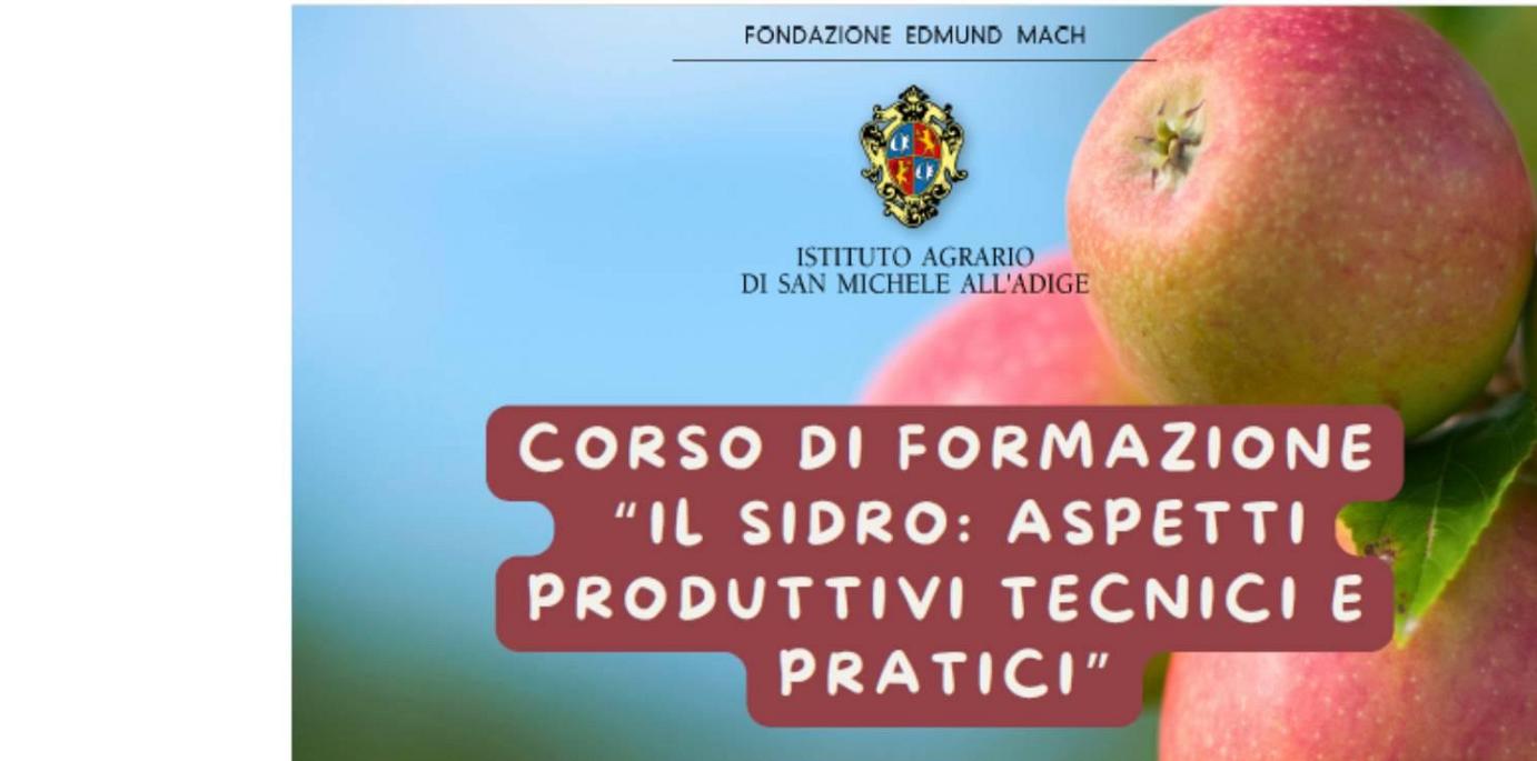 Corso di Formazione - Il sidro: aspetti produttivi tecnici e pratici