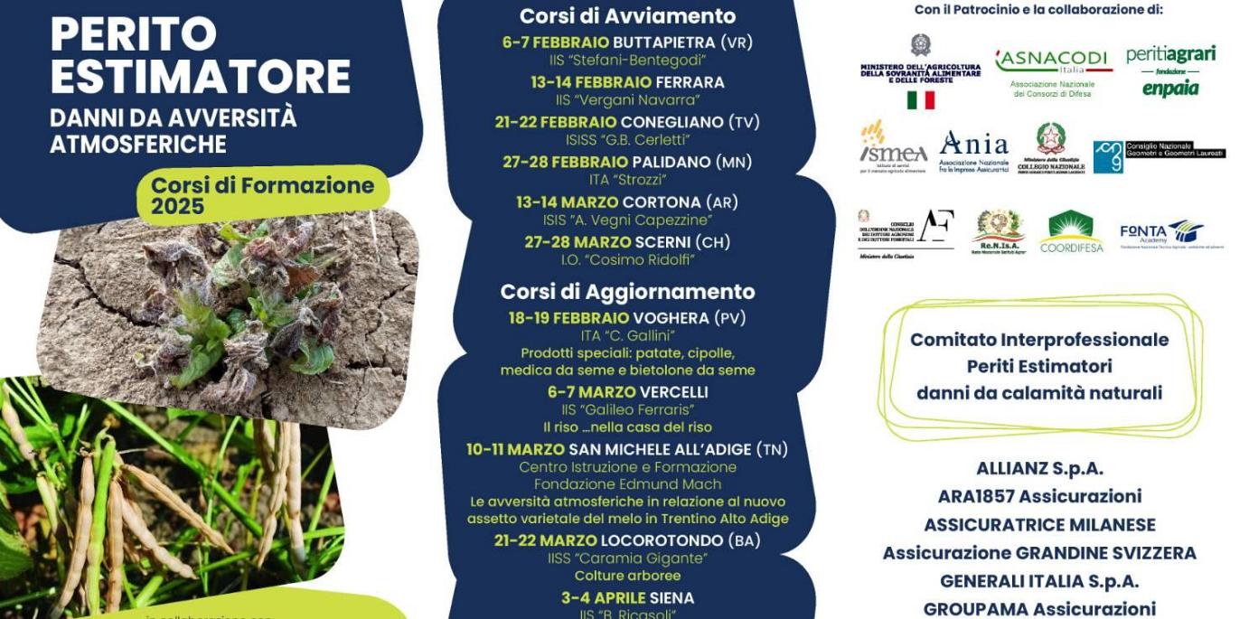 Corsi Perito Estimatore Danni da Avversita' Atmosferiche 2025