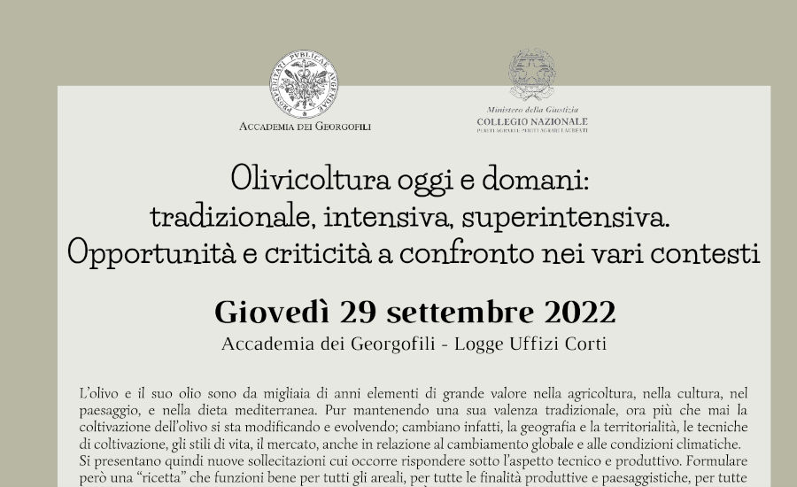 Giornata di studio 29/09/2022 - Olivicoltura Oggi e Domani